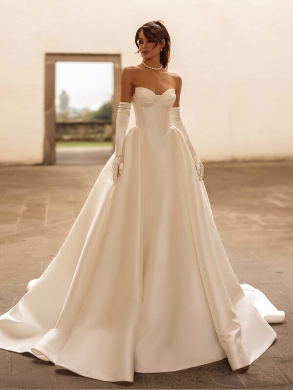 Timeless Elegance Satin Ball Gown